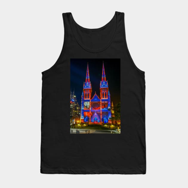 Christmas Time at St Mary's Cathedral, Sydney, NSW, Australia Tank Top by Upbeat Traveler